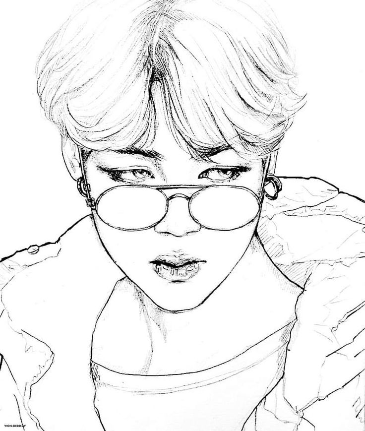 Bts coloring page print for free unique image