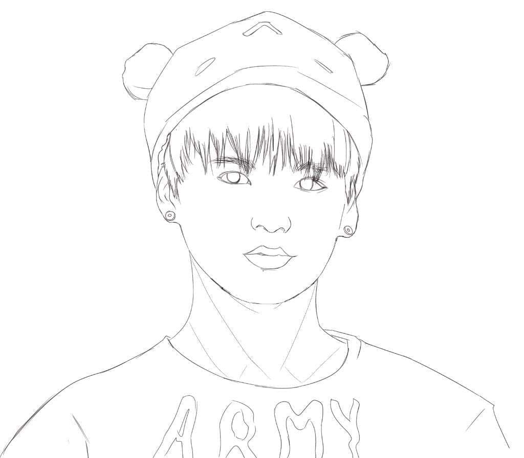 Jungkook coloring page