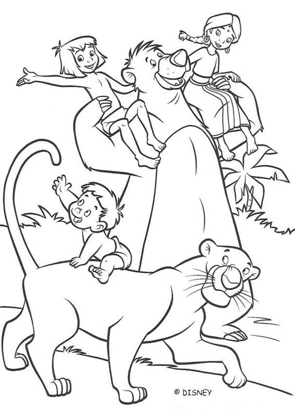 Disney jungle book coloring pages