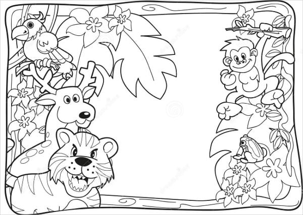 Jungle coloring pages