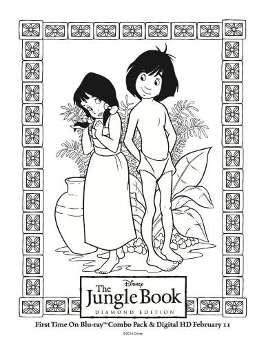 The jungle book printable coloring page