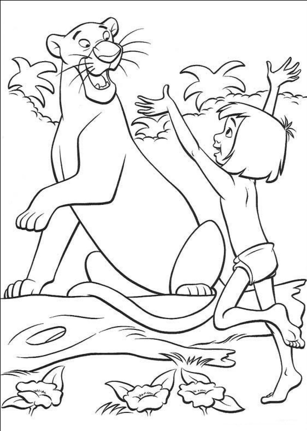 Free jungle book coloring pages to print