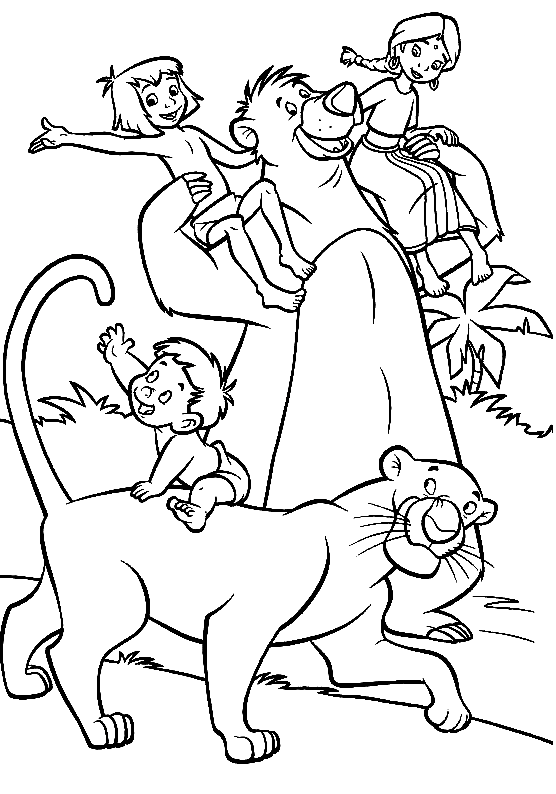 Jungle book coloring pages printable for free download