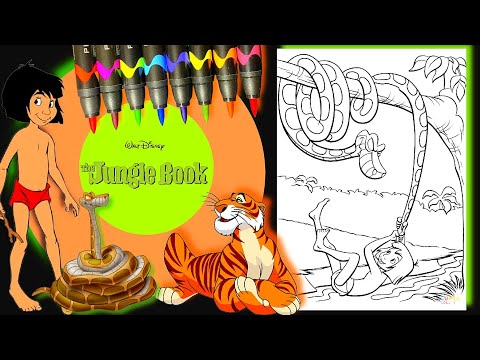 Coloring mowgli kaa disney the jungle book