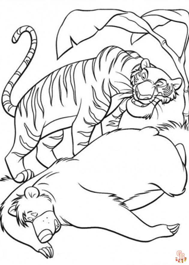 Discover the world of shere khan the bad tiger coloring pages