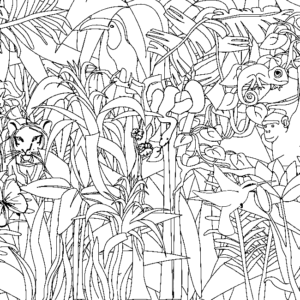 Jungle coloring pages printable for free download