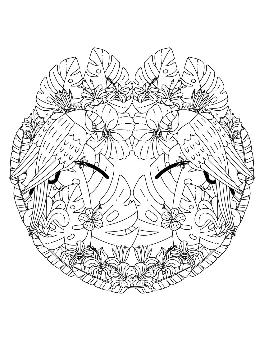 Give printable jungle mandalas adult coloring pages by coloringlife