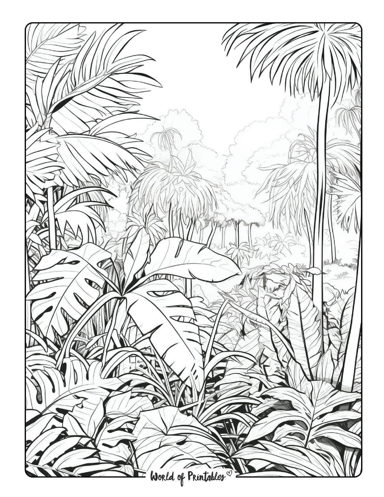 Jungle coloring pages