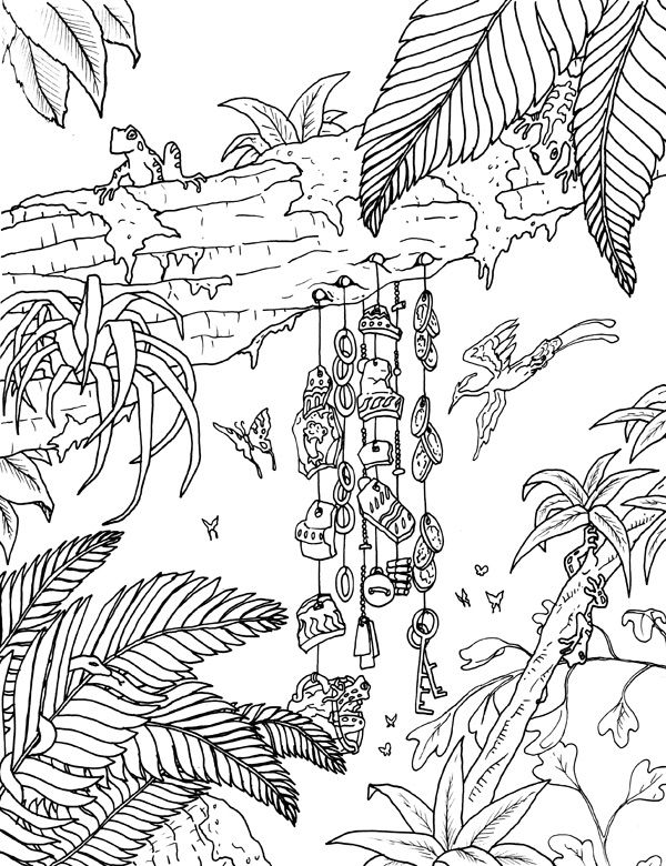 Forest coloring book jungle coloring pages coloring pages