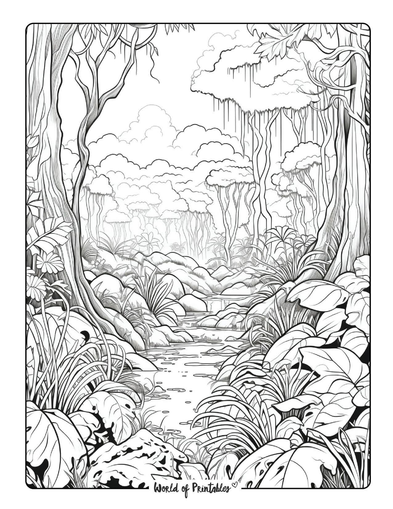 Jungle coloring pages