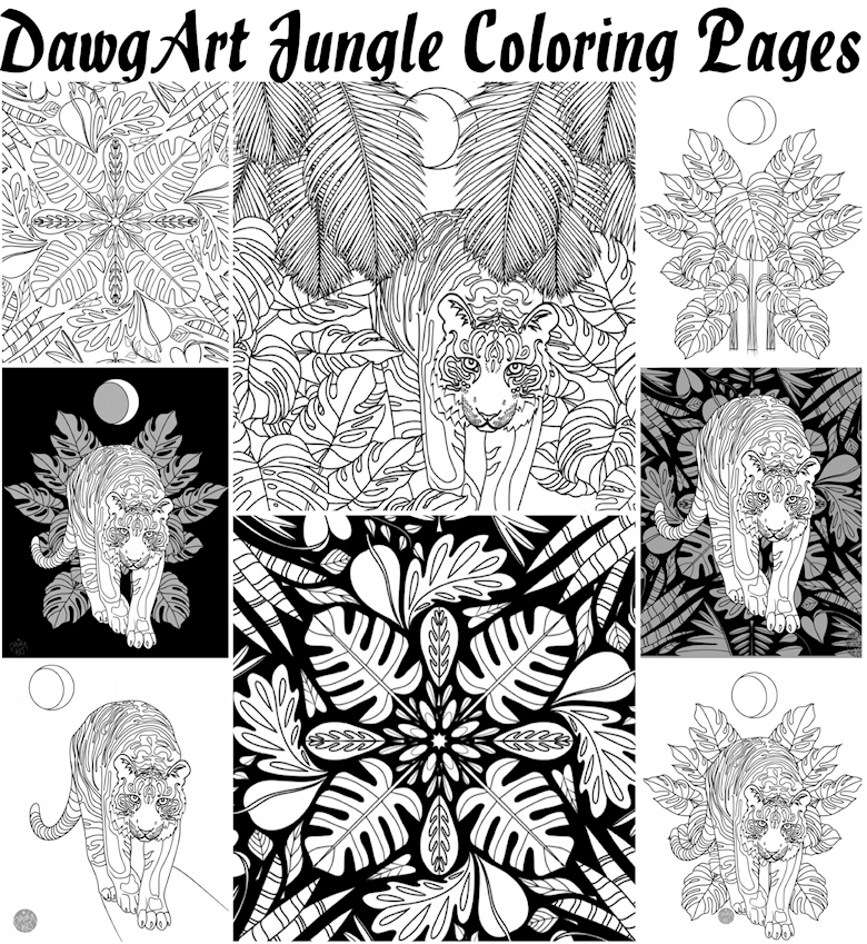 Jungle coloring pages