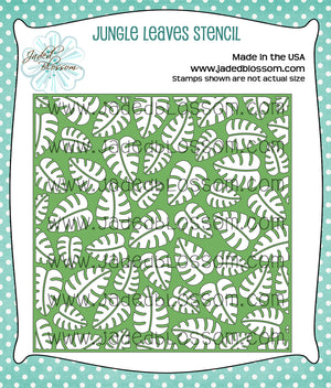 Jungle leaves stencil