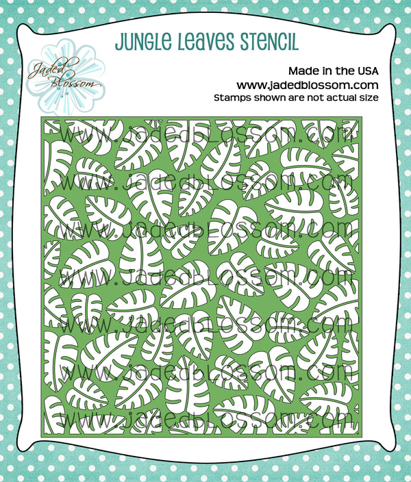 Jungle leaves stencil