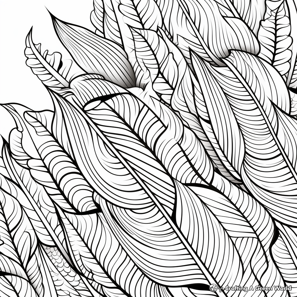 Feather coloring pages