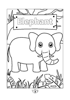 Printable jungle animals coloring book jungle animals coloring pages pdf