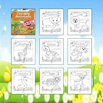 Printable jungle animals coloring book jungle animals coloring pages pdf