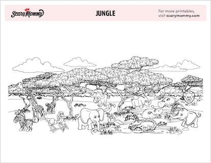 Untamed jungle coloring pages for your little wildlings