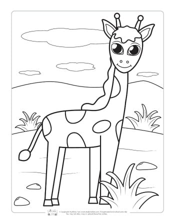 Safari and jungle animals coloring pages for kids