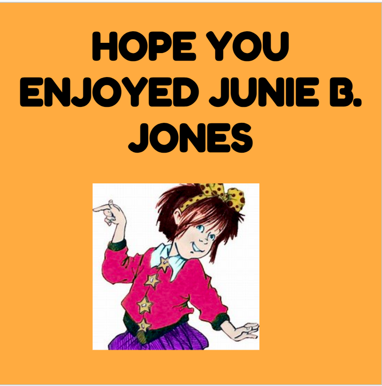 Junie b jones character study with writing causeeffect lessons