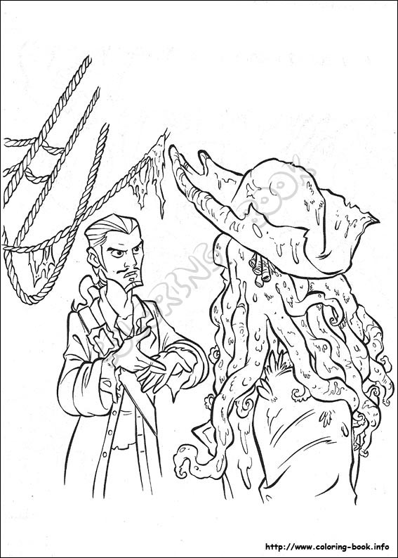 Pirates of the caribbean coloring picture