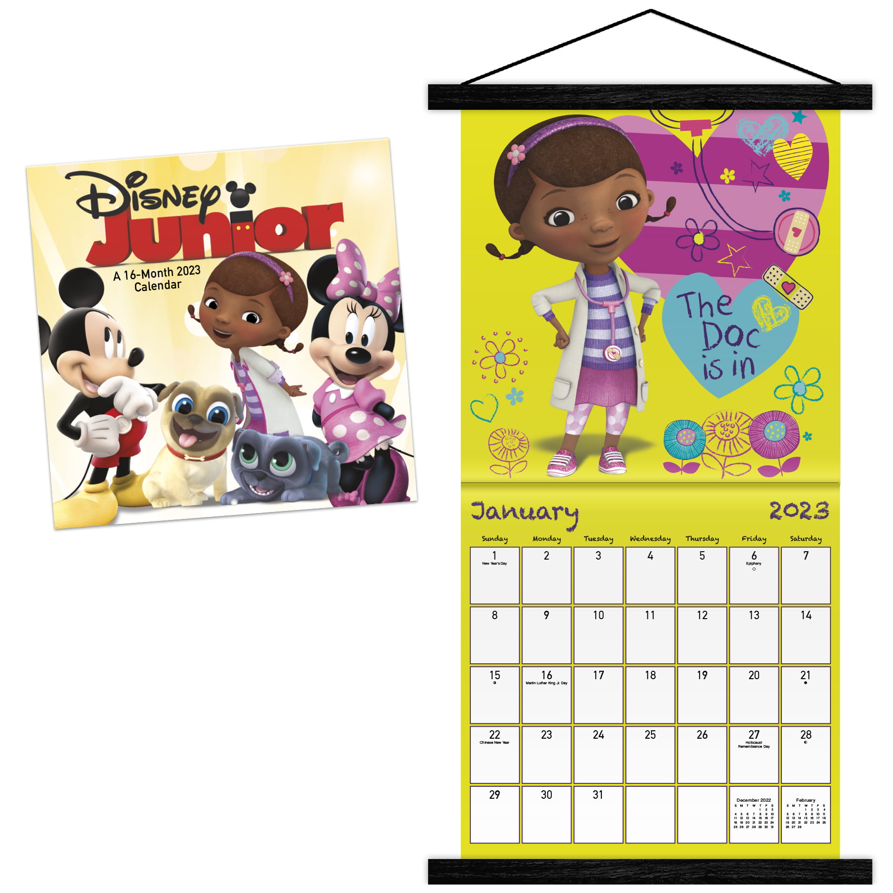 Trends international disney junior wall calendar magnetic frame