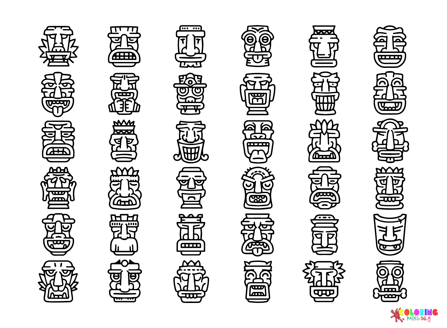 Maya civilization coloring pages printable for free download