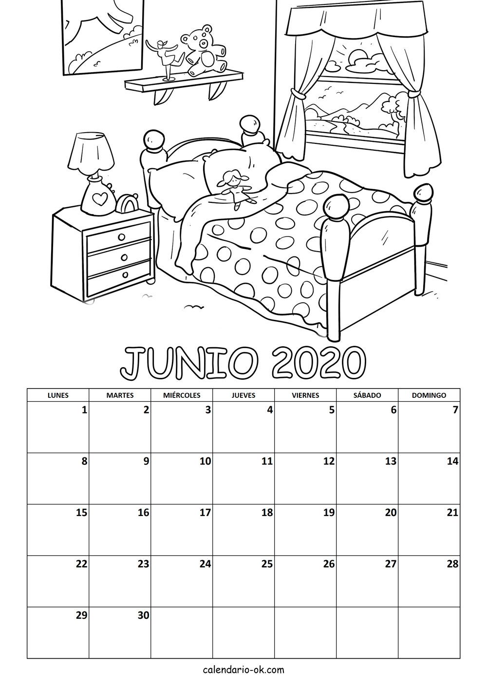 Pin en calendarios colorear