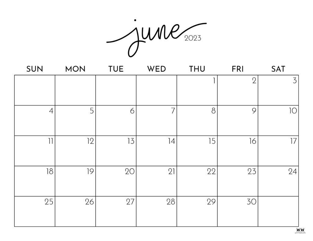 June calendars