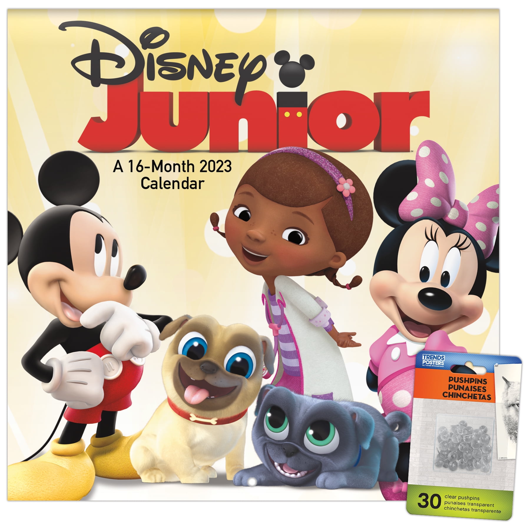 Trends international disney junior wall calendar pushpins