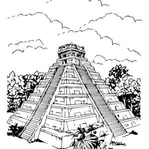 Maya civilization coloring pages printable for free download