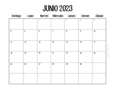 Calendario inicio domingo vida imprimible