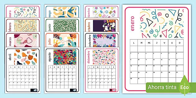 Calendarios mensuales decorados teacher made
