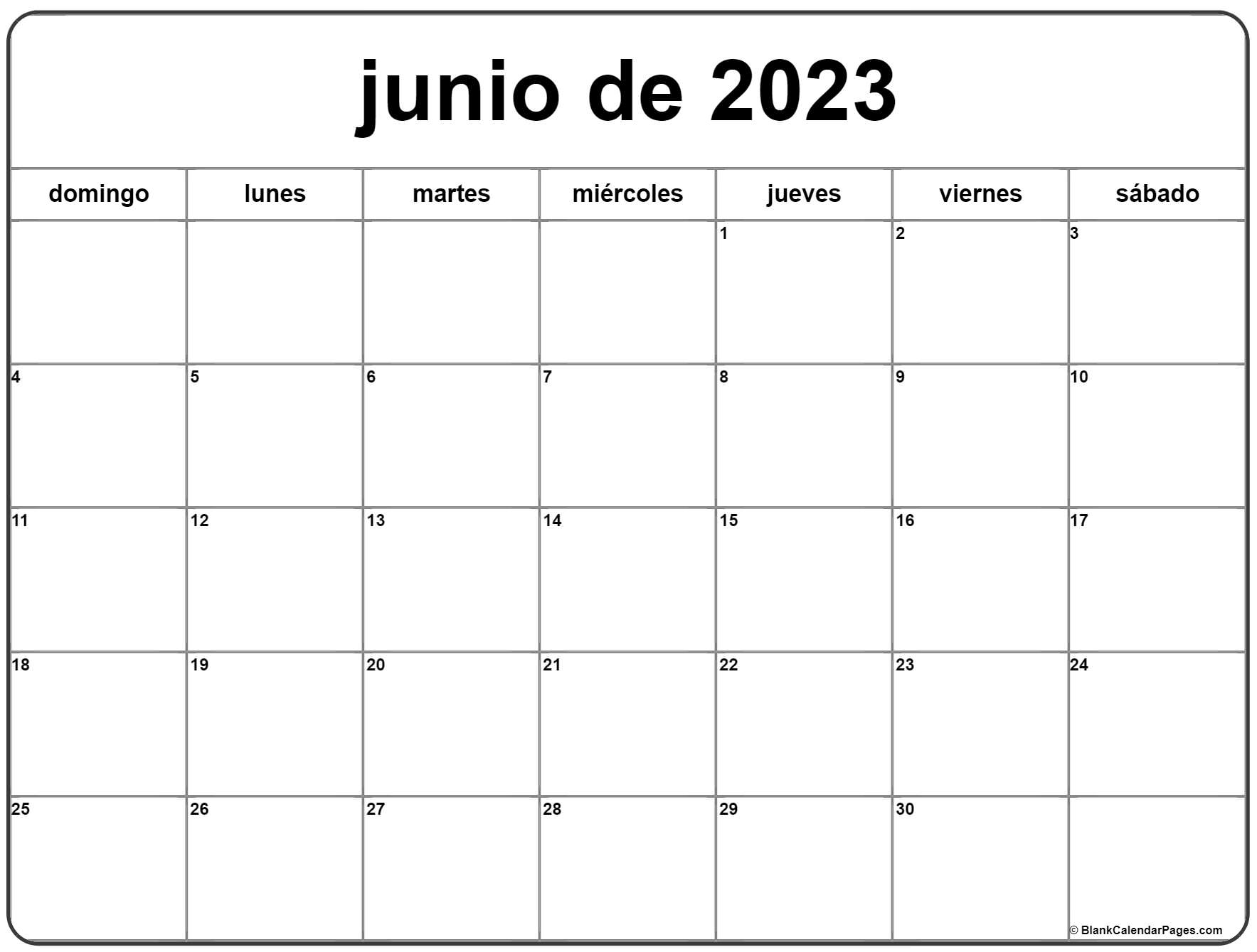 Junio de calendario gratis calendario junio