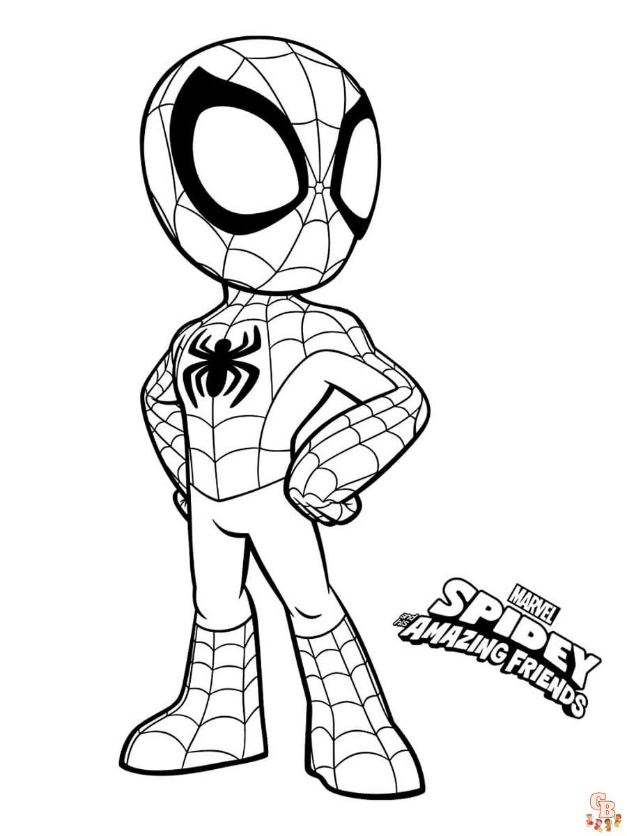 Spidey and his amazing friends coloring pages for kids