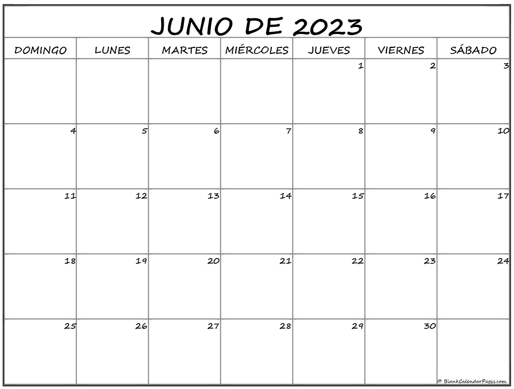 Junio de calendario gratis calendario junio