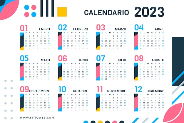 Spanish calendar images