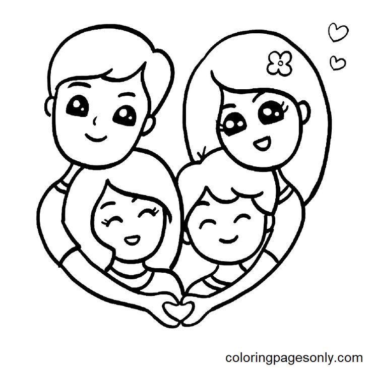 Awesome happy family family coloring pages in unlock more insights