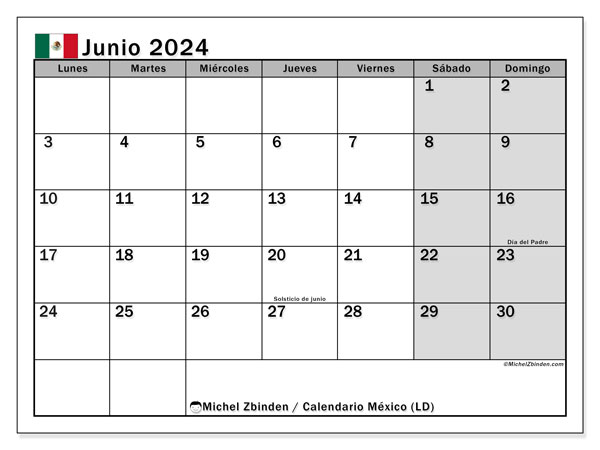 Calendars with holidays june