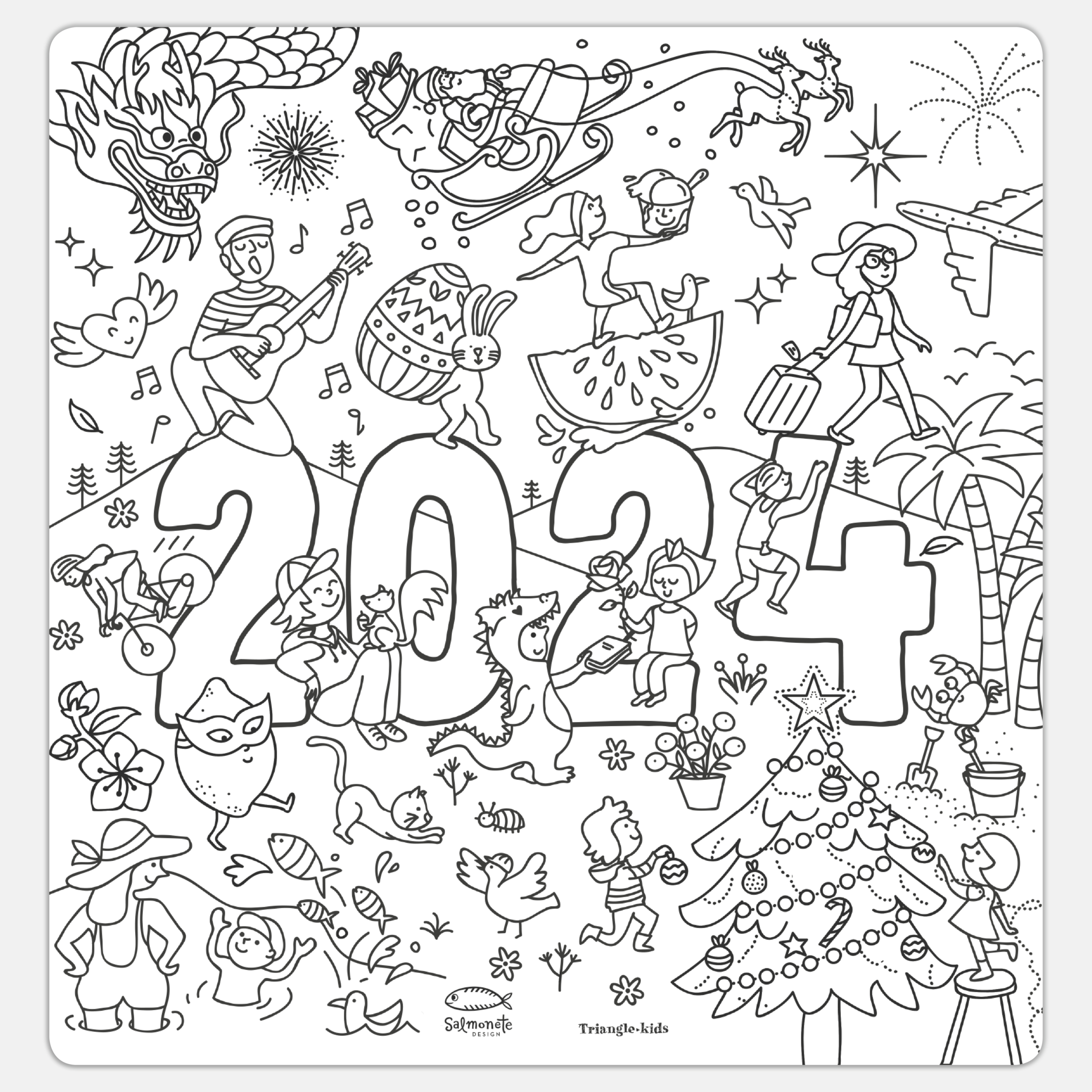 Coloring calendar