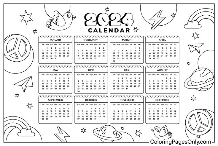 Calendar coloring pages coloring pages calendar free printable coloring pages