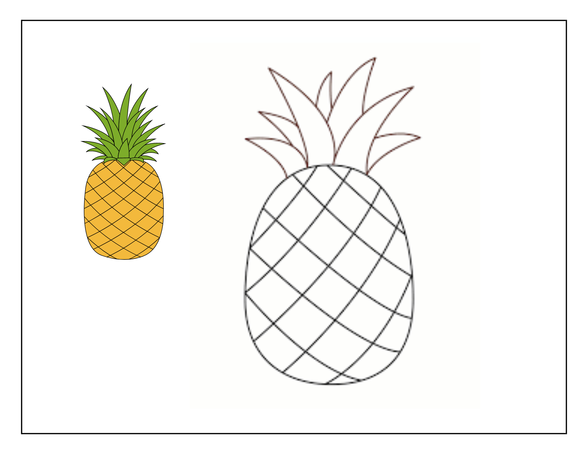 Fruit coloring pages for toddlers