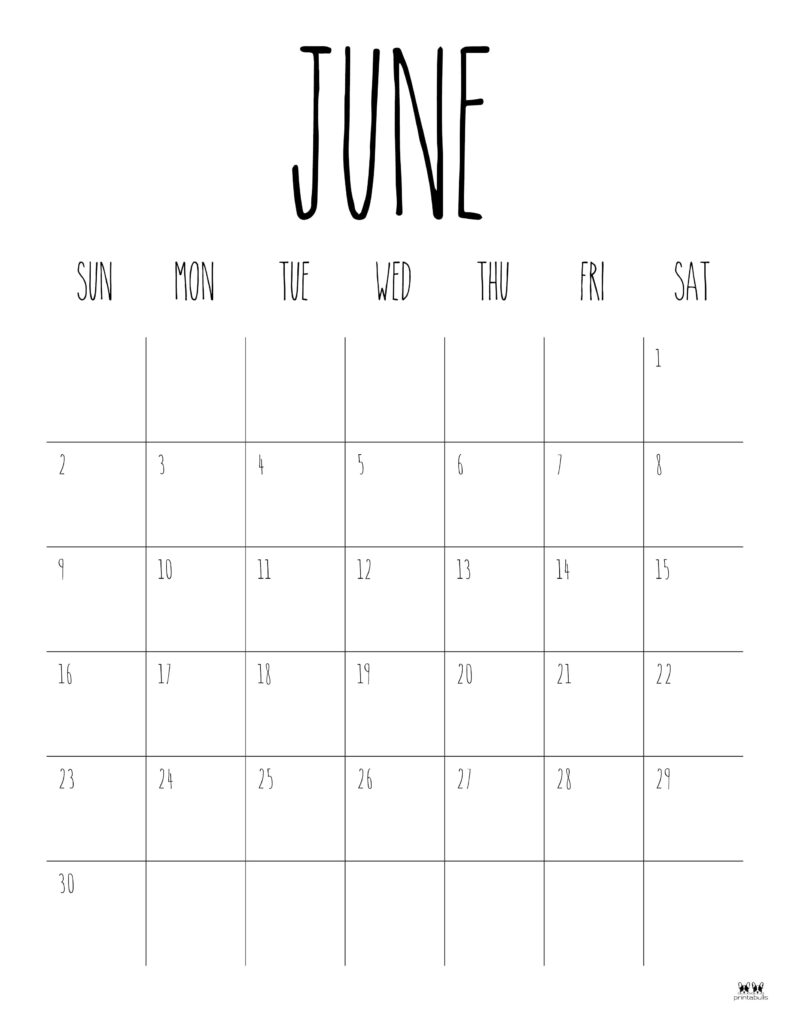 June calendars