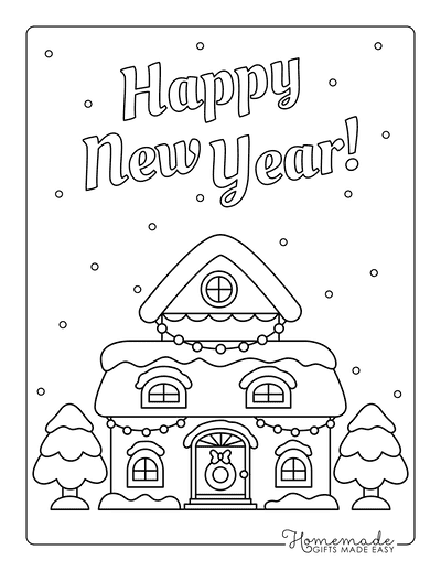 Free printable new year coloring pages for