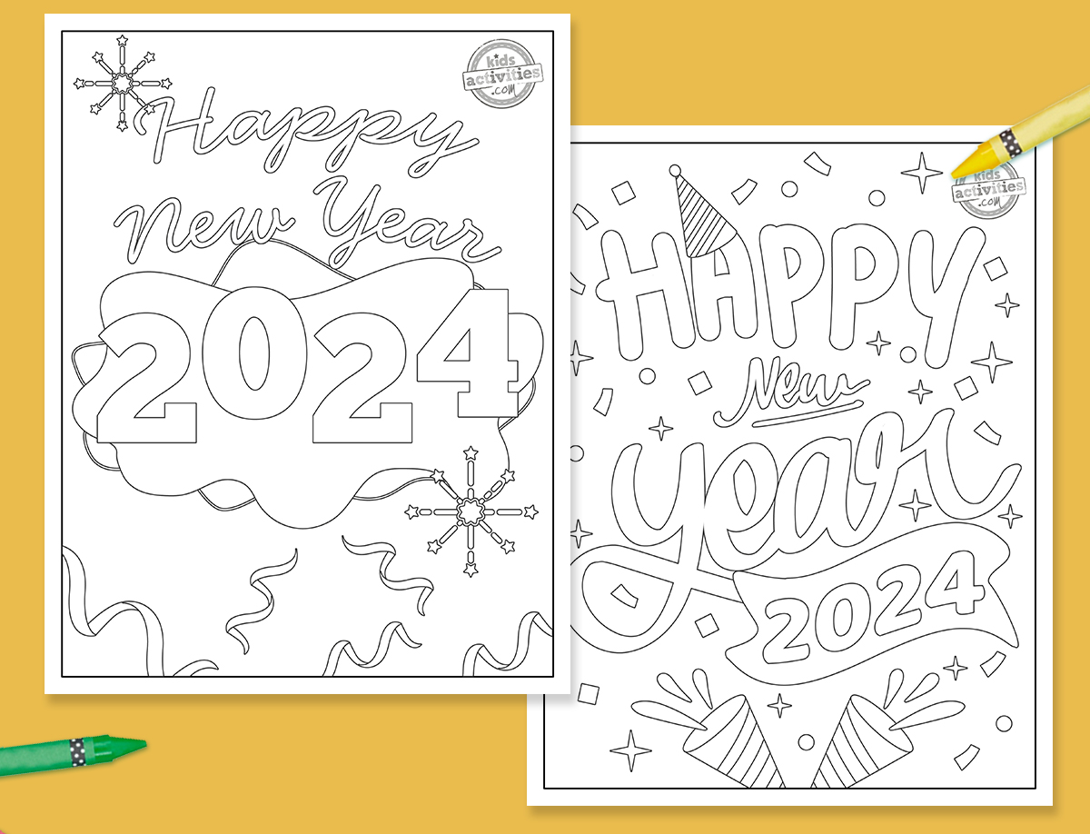 New year coloring pages kids activities blog