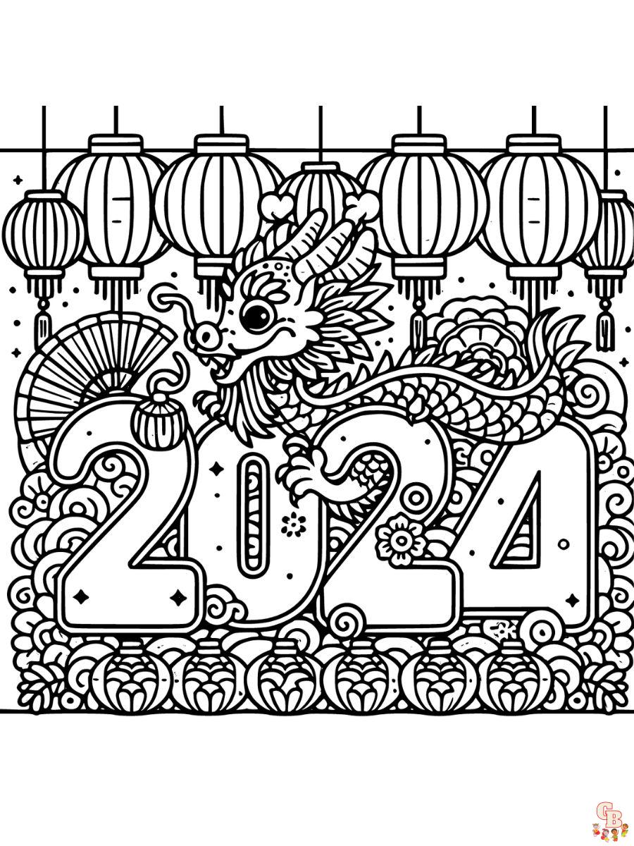 Printable new years coloring pages free for kids and adults