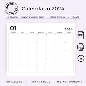 Calendario letra