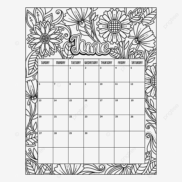 Calendario simple de junio para colorear png clipart de calendario junio calendario de tarjetas para colorear png y psd para dcargar gratis