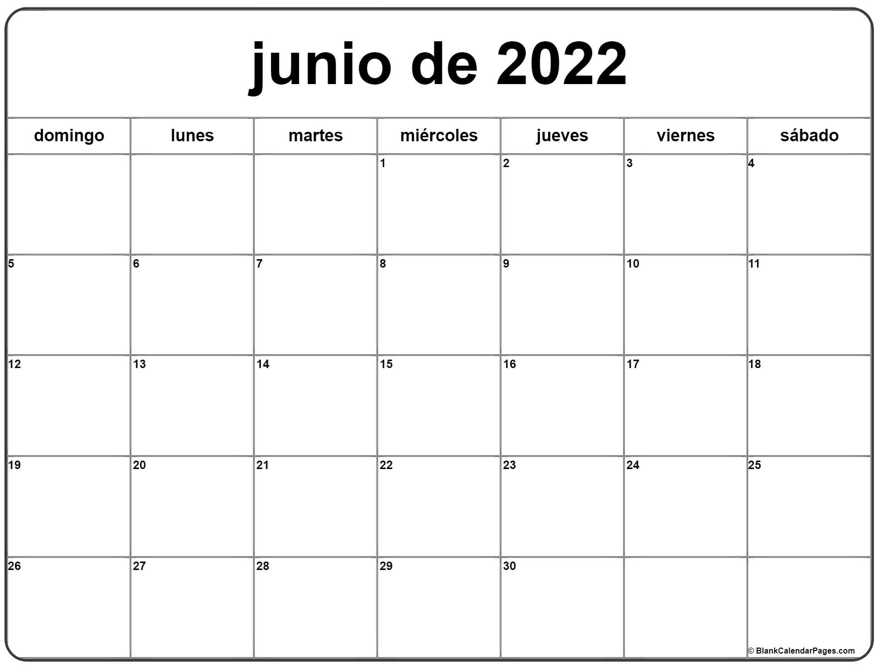 Junio de calendario gratis calendario junio