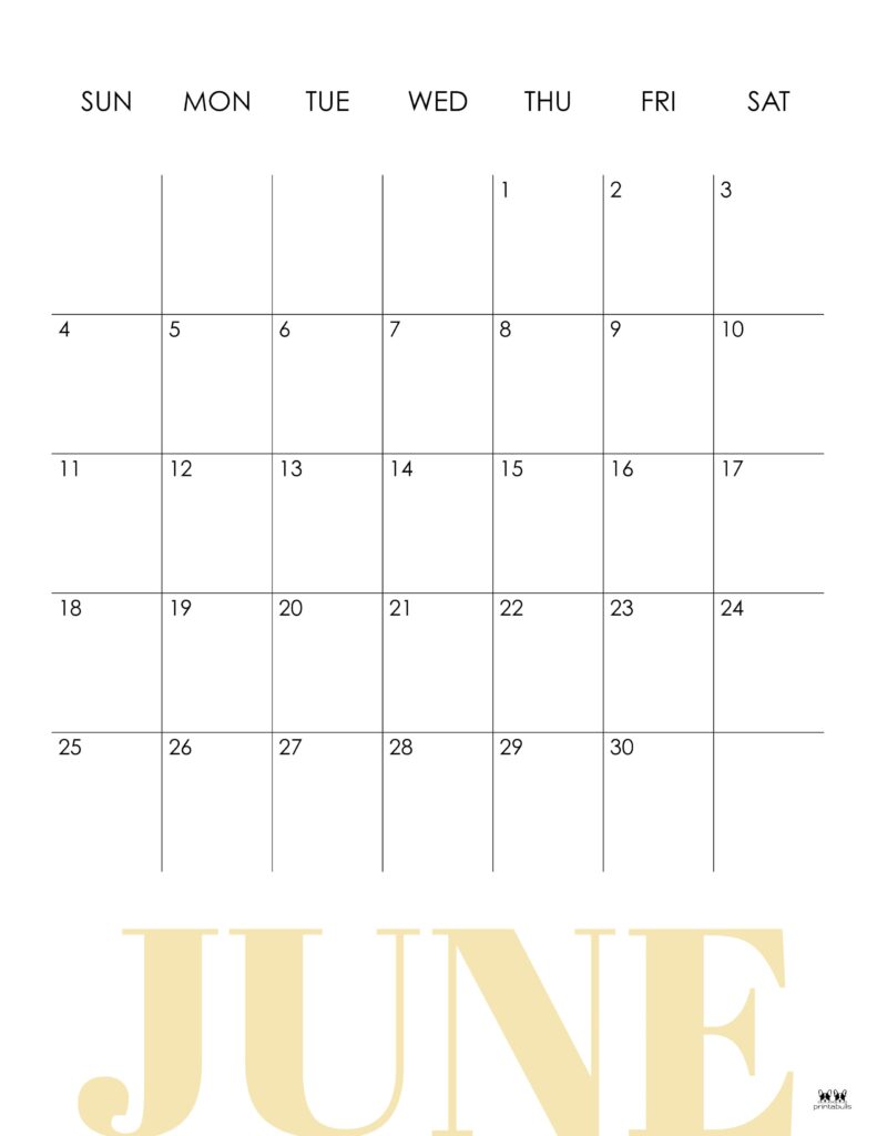 June calendars