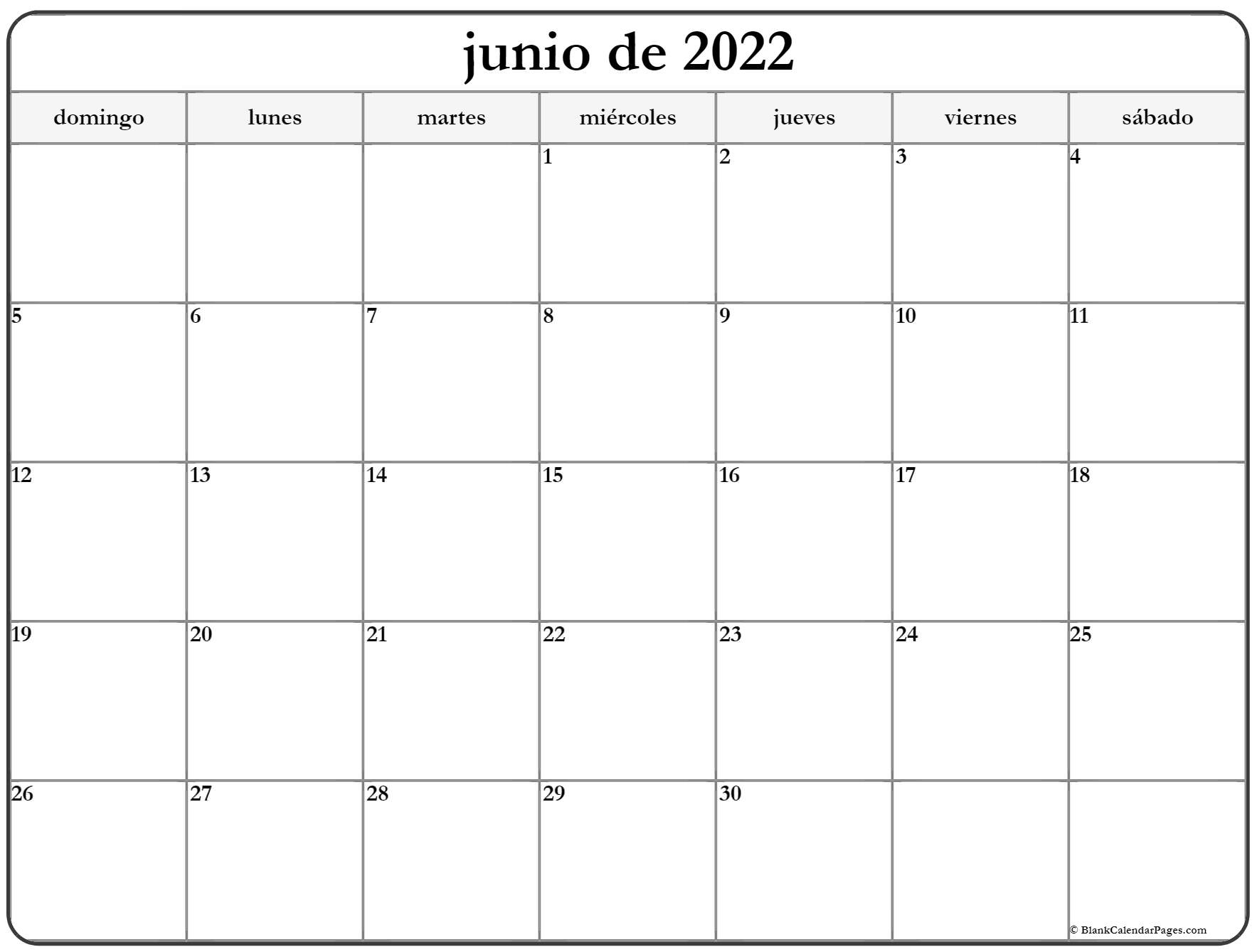 Junio de calendario gratis calendario junio